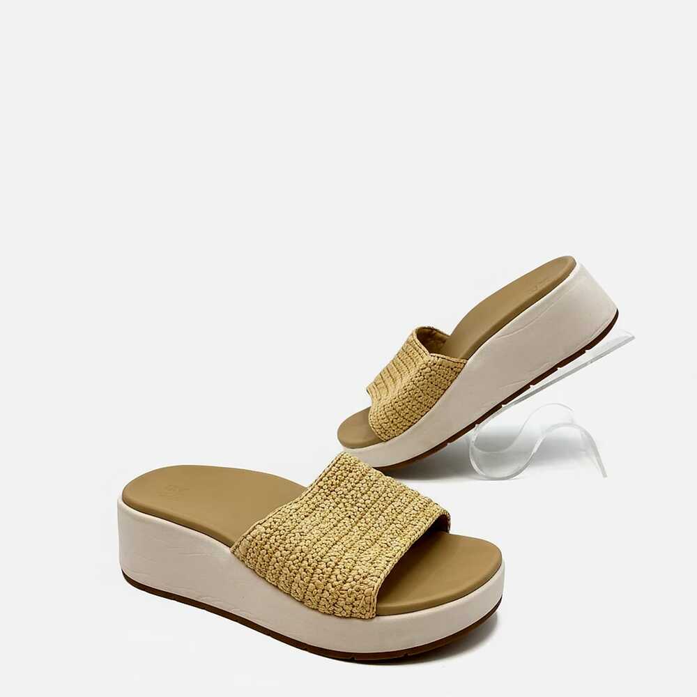 Abeo Beige Woven Straw Sandals | Womens 7.5